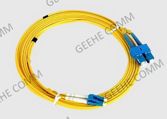 3M Sc-LC 9/125 Kabel van het de Vezelflard van pvc OFNR van OS2 Singlemode Duplex