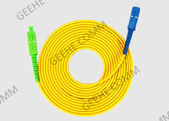 Geel 3.0mm Sc aan Sc Enig Optisch het Flardkoord van de Wijzevezel