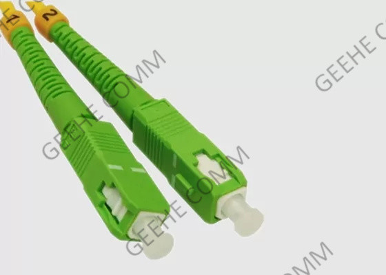 Geel 3.0mm Sc aan Sc Enig Optisch het Flardkoord van de Wijzevezel