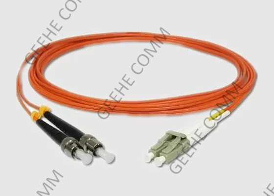 Pvc-Jasje 1m LC aan ST Multimode Duplexkabel van het Vezel Optische Flard