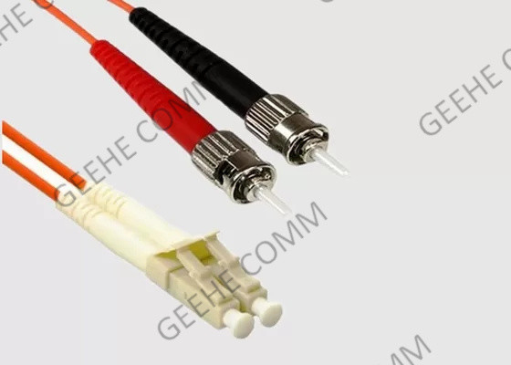 Pvc-Jasje 1m LC aan ST Multimode Duplexkabel van het Vezel Optische Flard