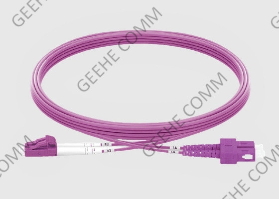 20M Duplex Multimode van het de Vezelflard van pvc (OFNR) 2.0MM de Kabelsc aan LC