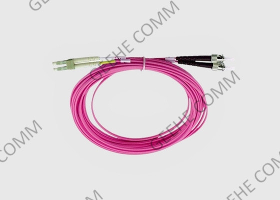 10GB LC aan ST Duplex Multiwijze OM4 Violet Fiber Optic Ftth Cable