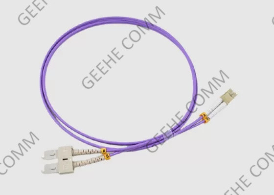 100 van het de Vezel Optische Flard van Jol lc-Sc Duplex 50/125 OM4 Lood Multiwijze