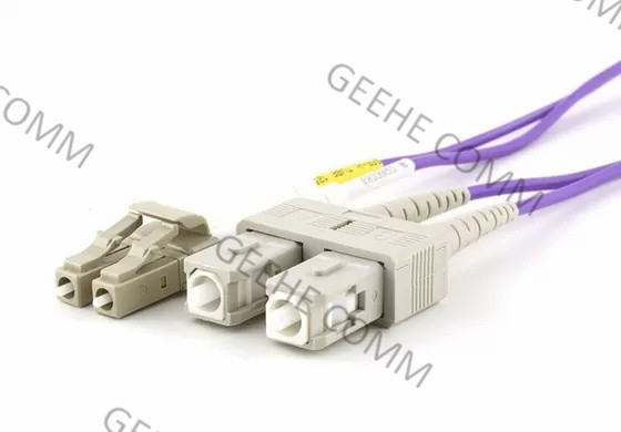 100 van het de Vezel Optische Flard van Jol lc-Sc Duplex 50/125 OM4 Lood Multiwijze