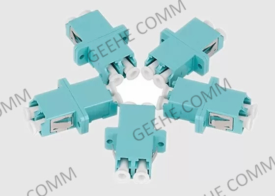 Multimode LC-PC/UPC OM3 Aqua Fiber Optic Cable Adapter