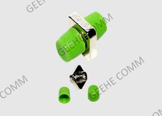 De groene Optische Adapter fc-FC van de Kleuren Multimode Vezel met Rechthoekige Flens