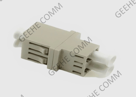 De HEREN LC UPC Duplex Beige OM3 Vezel Optische Kabeladapter met Flenzen