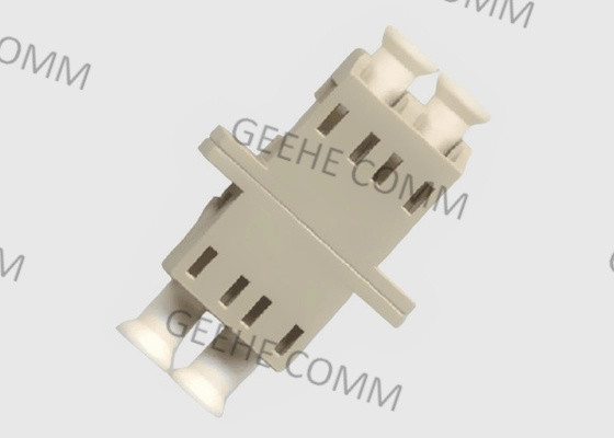 De HEREN LC UPC Duplex Beige OM3 Vezel Optische Kabeladapter met Flenzen