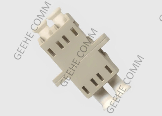 De HEREN LC UPC Duplex Beige OM3 Vezel Optische Kabeladapter met Flenzen