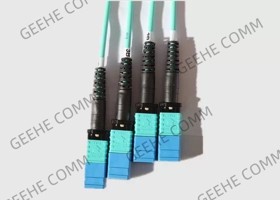 Multimode 8 Kabel van de Kern100g OM4 10m MPO aan MPO Vezel