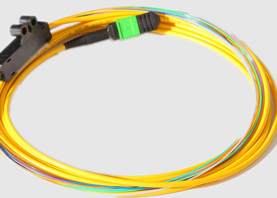 Enige Wijze 2.0MM 40G MPO aan 8 X LC de Kabel van de Vezeldoorbraak