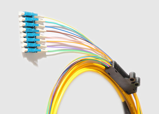 Enige Wijze 2.0MM 40G MPO aan 8 X LC de Kabel van de Vezeldoorbraak