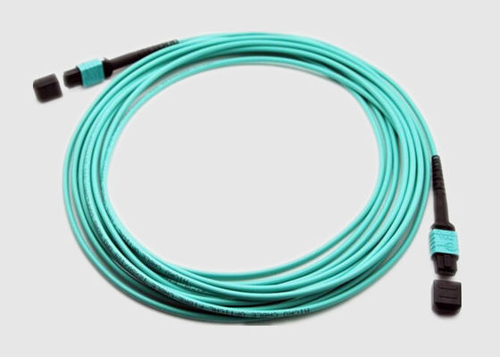 Aqua10gbs Multiwijze 24 het Koord van het Vezelom4 MPO Flard