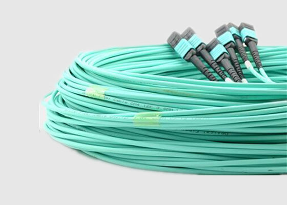 Multimode 8 Kabel van de Kern100g OM4 10m MPO aan MPO Vezel