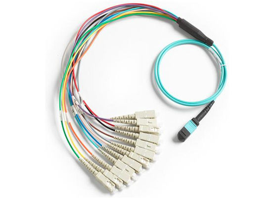 MPO aan 12 X Sc 12 Vezels 0.9mm Mulit-de Kabel van de Wijzempo Vezel